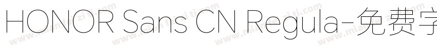 HONOR Sans CN Regula字体转换